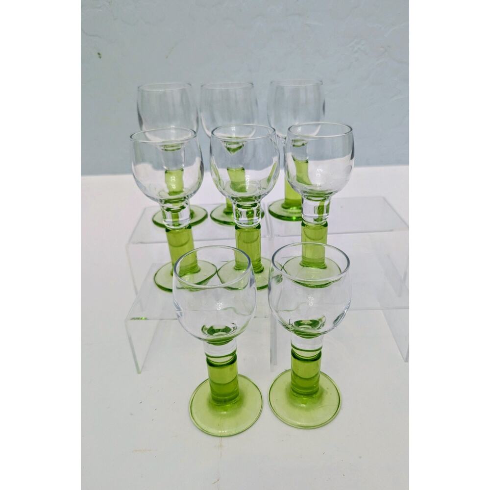 Bormioli Rocco LimoncelloCordial Liquor Cocktail Glasses Italy Stem 2oz Set 8